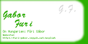 gabor furi business card