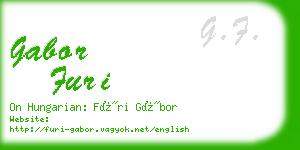 gabor furi business card